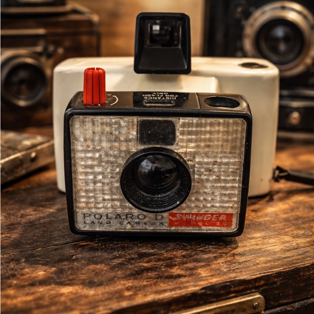 1965-1970s Polaroid Land Camera Swinger Model 20- Black and White